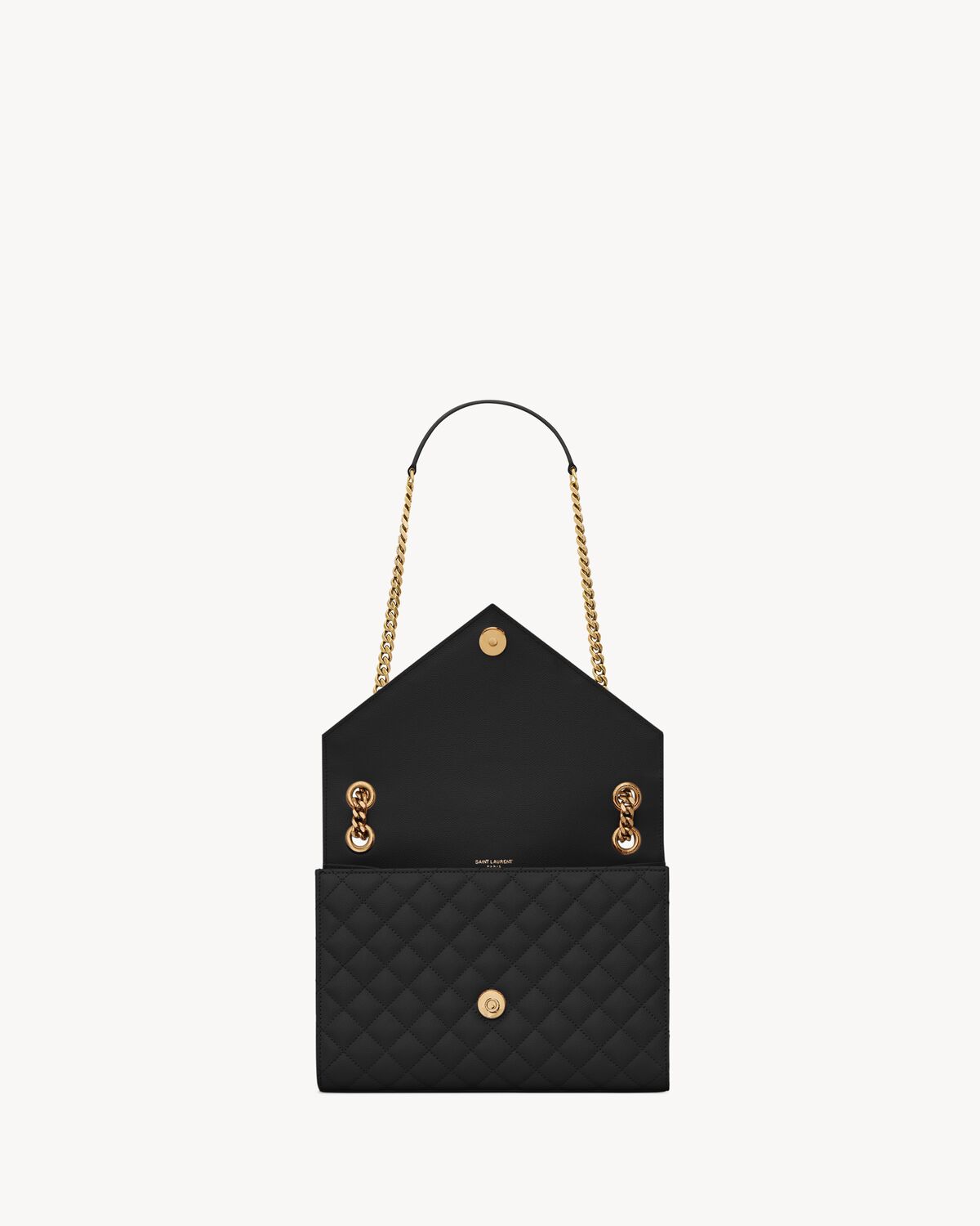 Ysl Envelope Medium in Quilted Grain De Poudre Embossed Leather - Image 3